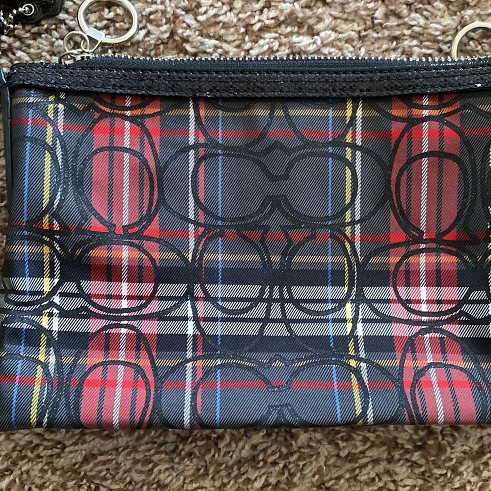 Coach poppy bag crossbody purse plaid - Picture 4 of 5